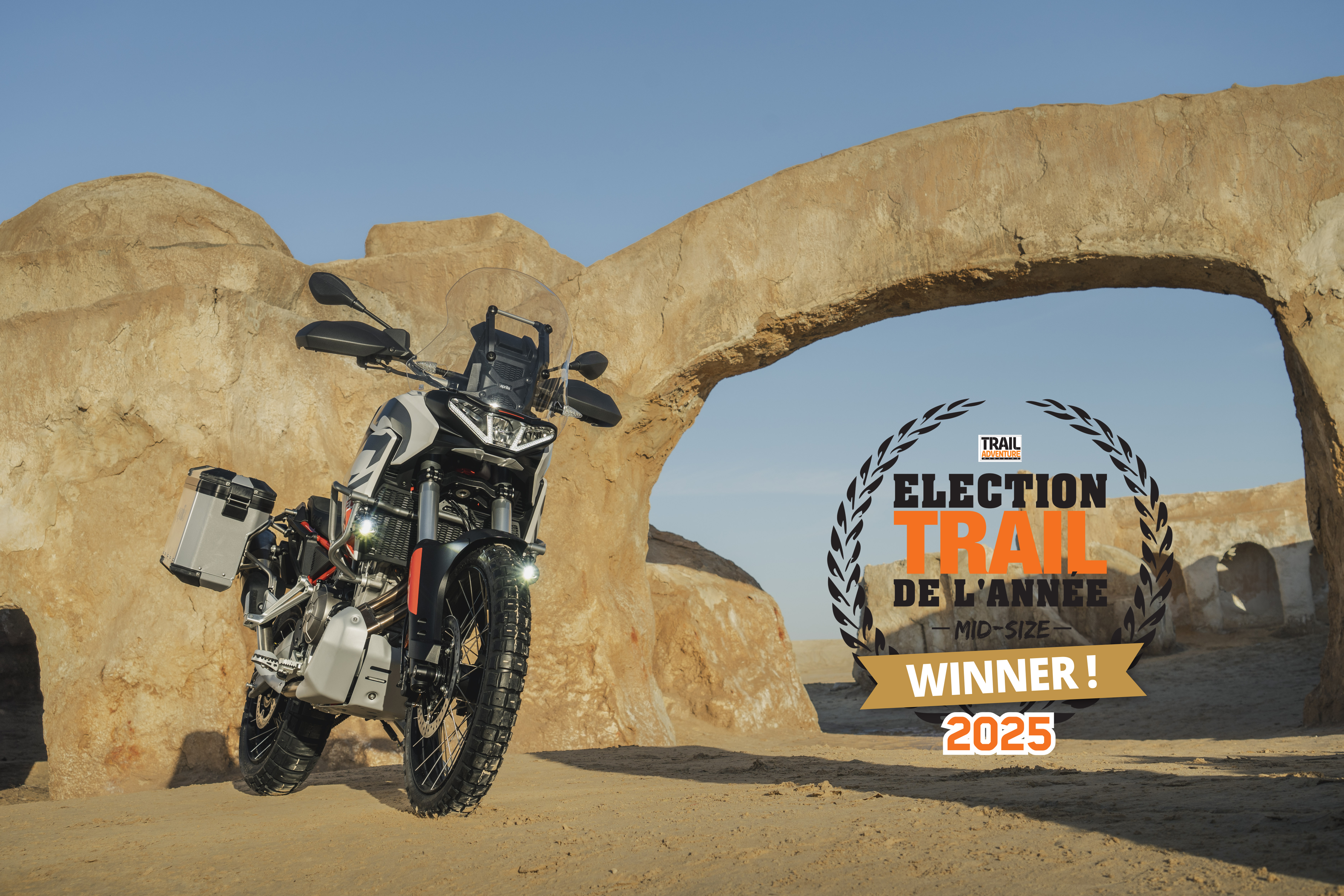 APRILIA TUAREG 660 ELUE TRAIL DE L’ANNEE EN CATEGORIE MIDSIZE